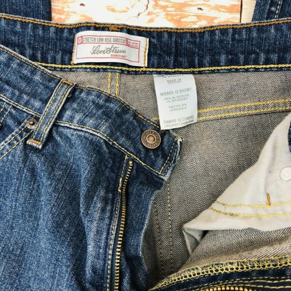 Levi's Stretch Low Rise Boot Cut Jeans Sz 12 Short - Picture 3 of 4